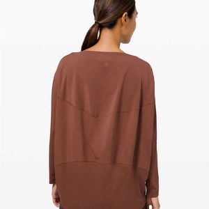 Lululemon Back In Action Long Sleeve- Ancient Copper
